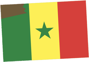 So sieht die Flagge von Senegal aus.